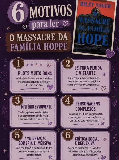 🤎 6 motivos para ler O Massacre da Família Hoppe Se você ama um suspense cheio de mistérios, reviravoltas e aquele tipo de história que…