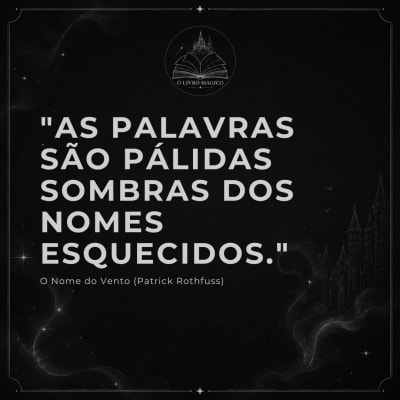 📖 O Nome do Vento — Patrick Rothfuss “As palavras são pálidas sombras dos nomes esquecidos.” ✨ Entre as Páginas Patrick Rothfuss levou…