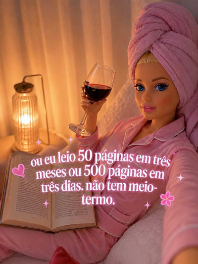 Eu só acredito que existe leitora em equilíbrio quando eu conhecer uma. 😂📚 Qual é você: 50 páginas em 3 meses ou 500 páginas em 3 dias?…