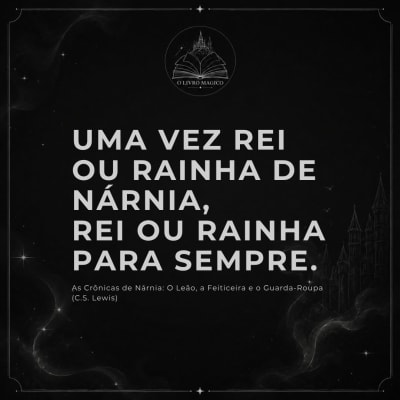 📖 As Crônicas de Nárnia — C.S. Lewis “Uma vez rei ou rainha de Nárnia, rei ou rainha para sempre.” ✨ Entre as Páginas C.S. Lewis começou…