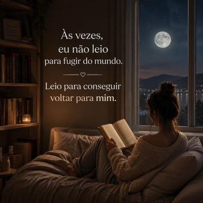 Nem sempre a leitura é uma fuga. Às vezes, é o caminho de volta para aquele cantinho dentro de nós que o barulho do mundo fez esquecer…