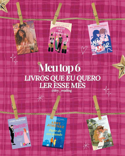 🌟Minha TBR do mês chegou! 6 livros que estão me chamando e que eu espero muito conseguir ler. 📚💗 Qual deles vocês leriam primeiro? • •…