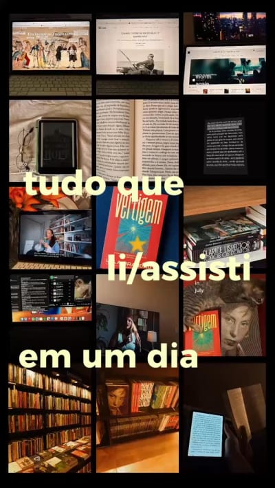 um dia lendo e ouvindo podcast ⭐️