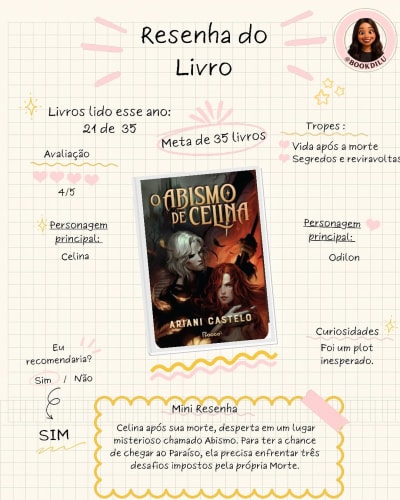 O Abismo de Celina foi uma leitura gostosa, rápida e que acabou me surpreendendo com o final, que saiu do óbvio que eu estava esperando…
