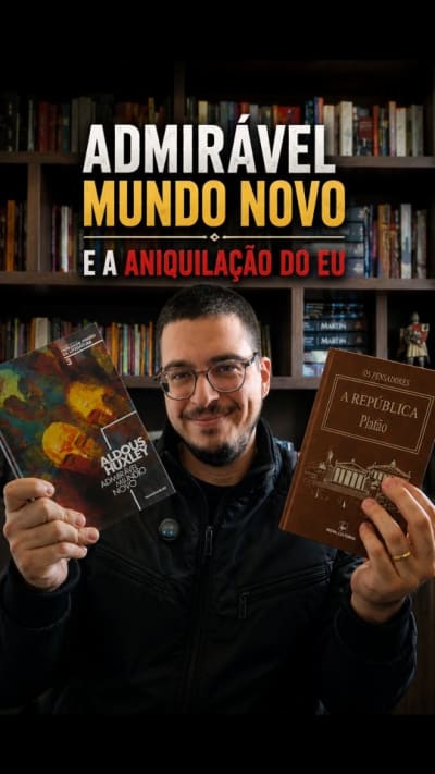 Tem vídeo novo no canal! Hoje falamos sobre Admirável Mundo Novo, de Aldous Huxley e fazemos um contraponto com A República de Platão…