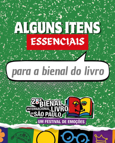 Aqui estão alguns itens que não faltam na minha bolsa da Bienal Do Livro, acho eles essenciais para curtir bastante o evento e de modo…