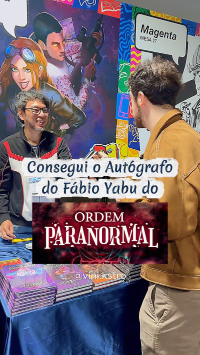 Publicação 10 | Consegui o autógrafo do @fabioyabu! Muito Obrigado!!📚 #booktok #fyp #bienaldolivro #ordemparanormal #bienaldolivrosp