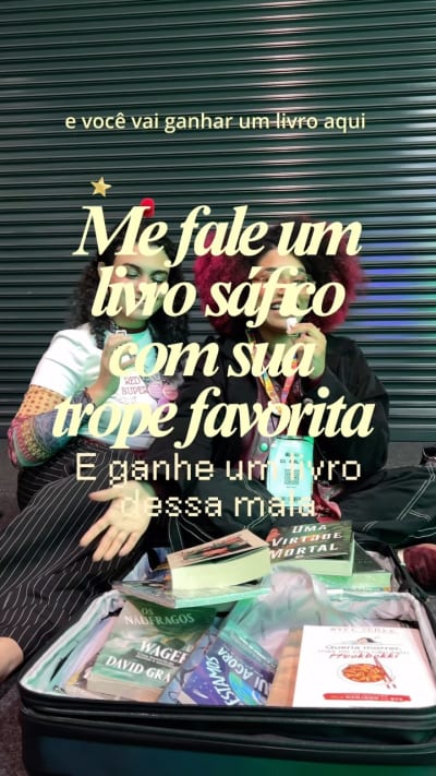 Me fale um livro sáfico com sua trope favorita e ganhe um livro da mala ✨#bookstagram #bienaldolivrosp #bienaldolivro #bienal ✨