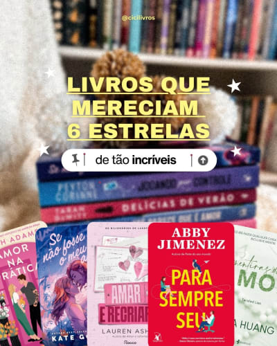> Já salva essas indicações💖✨ •• Livros incríveis demais que merecem 6 estrelas🤩 . . #dicadelivro #livroseleituras #livrosderomance…