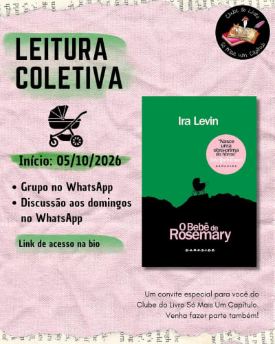 Em outubro, seguindo com a nossa maratona de Halloween no clube, estaremos lendo O Bebê de Rosemary! Um grande clássico do terror moderno…