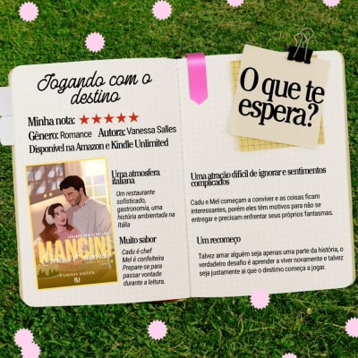 O que te espera em Jogando com o destino?❤️ Livro diponível na Amazon e Kindle Unlimited📚