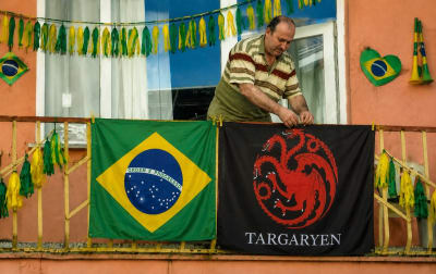 Na Copa eu torço para o Brasil, mas no continente de Westeros a lealdade é aos Targaryen. 🇧🇷🐉 #Dracarys