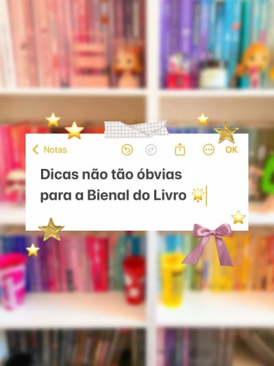 Separei algumas dicas não tão óbvias para vocês aproveitarem ao máximo a Bienal do Livro 2026 💘 Quem aqui já quer comprar muitos livros?!…