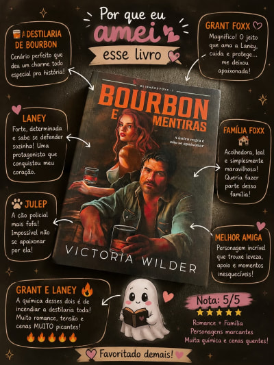 Eu simplesmente amei os irmãos Foxx! 😍 Uma família dona de uma destilaria de bourbon, cheia de personalidade, e que acabou conquistando…