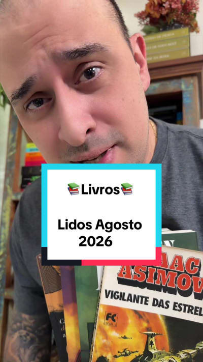 Meus livros lidos no mês de agosto. #booktokbrasil #stephenking #isaacasimov #cslewis #livros