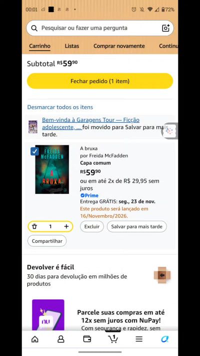 #booktokbrasil #lançamento da Freida #booktok mais uma #compra de um livro da #freidamcfadden