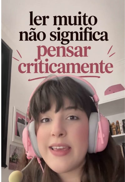 O livro pode até te trazer uma perspectiva nova, mas ele não pensa por você #booktokbrasil #livros #leituracrítica #sensocritico #psicologia