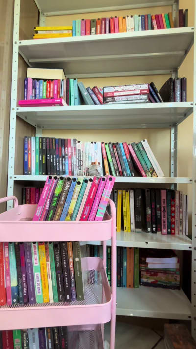 Colocando livros novos no carrinho #livros