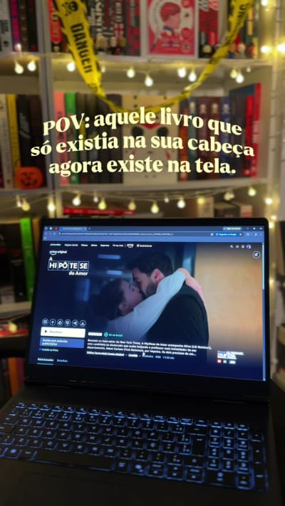 eu não tava preparada pra ver isso saindo do livro 🥹💙 . #ahipotesedoamor #amazonprimevideo #filme #booktok #fy