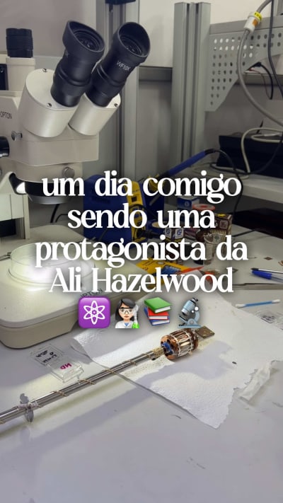 Um dia comigo sendo uma protagonista da Ali Hazelwood ⚛️👩🏻‍🔬📚🔬 Mostrando um pouquinho da minha rotina no doutorado em física 🫶…