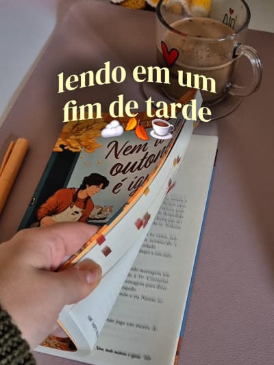 leia comigo em um fim de tarde ☁️🍂☕️ livro: nem todo outono é igual #booktokbrasil #BookTok #livros #vlogdeleitura