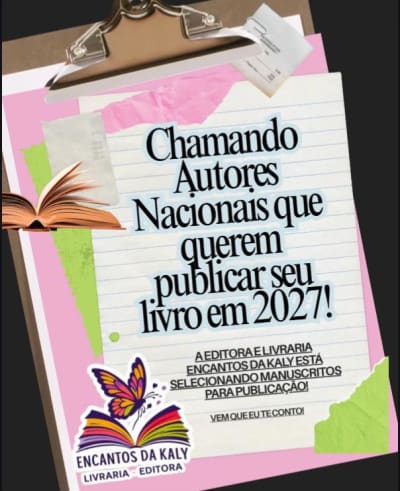 O chamado foi feito para o envio de manuscritos e originais para publicação em 2027 na @Encantos da Kaly 😍 Tudo o que acontece ao…