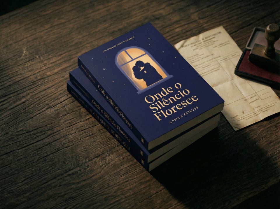 Exemplares do livro empilhados com guia de remessa