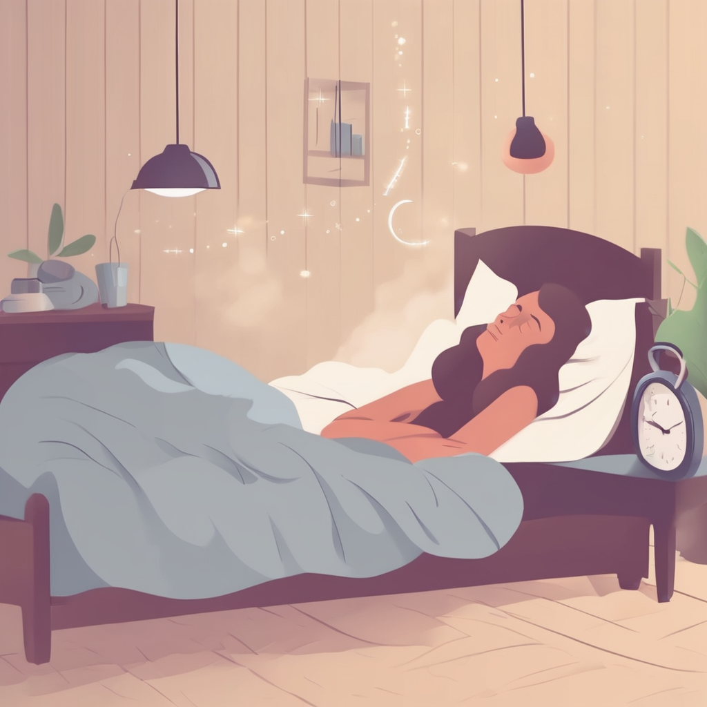 Personne endormie paisiblement dans un lit confortable