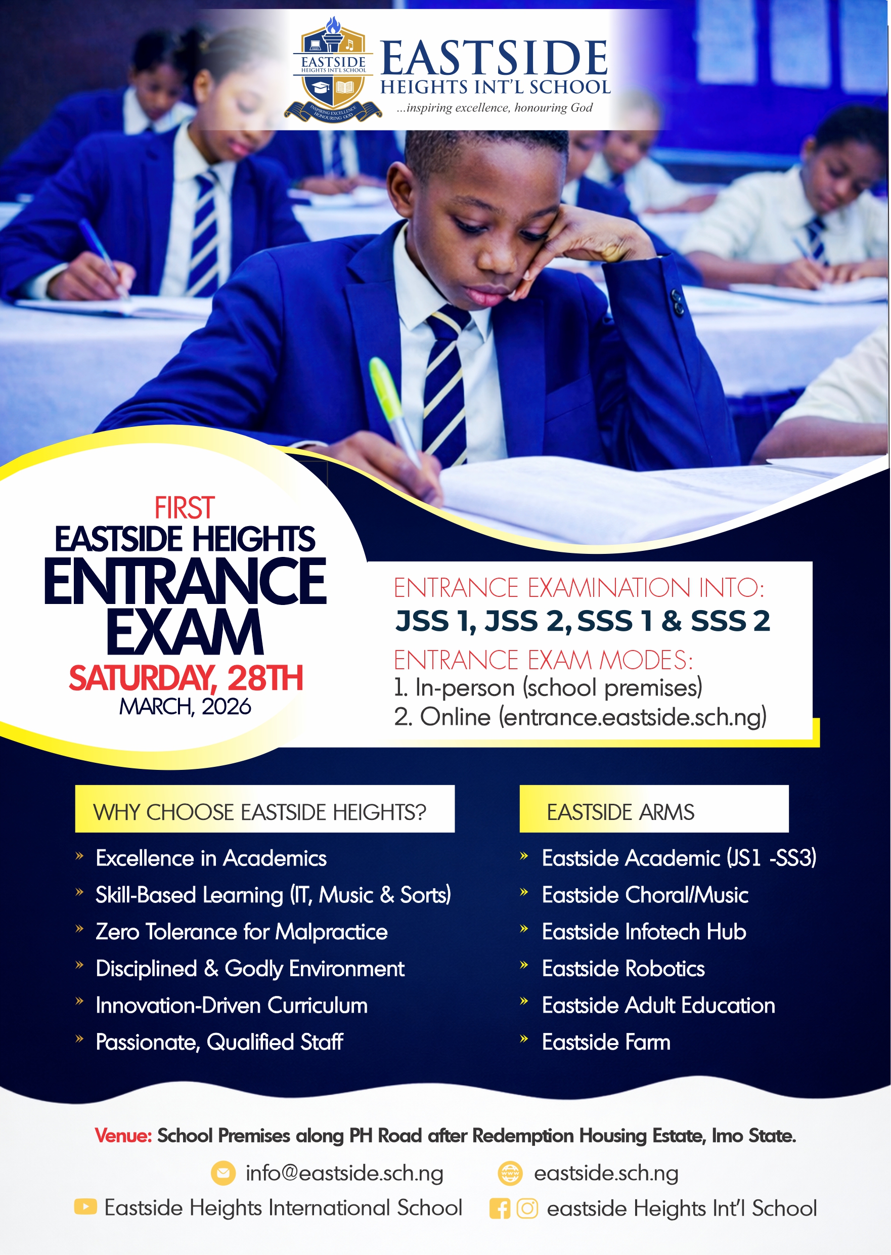 Secure Your Future: Entrance Examination into Eastside Heights International School