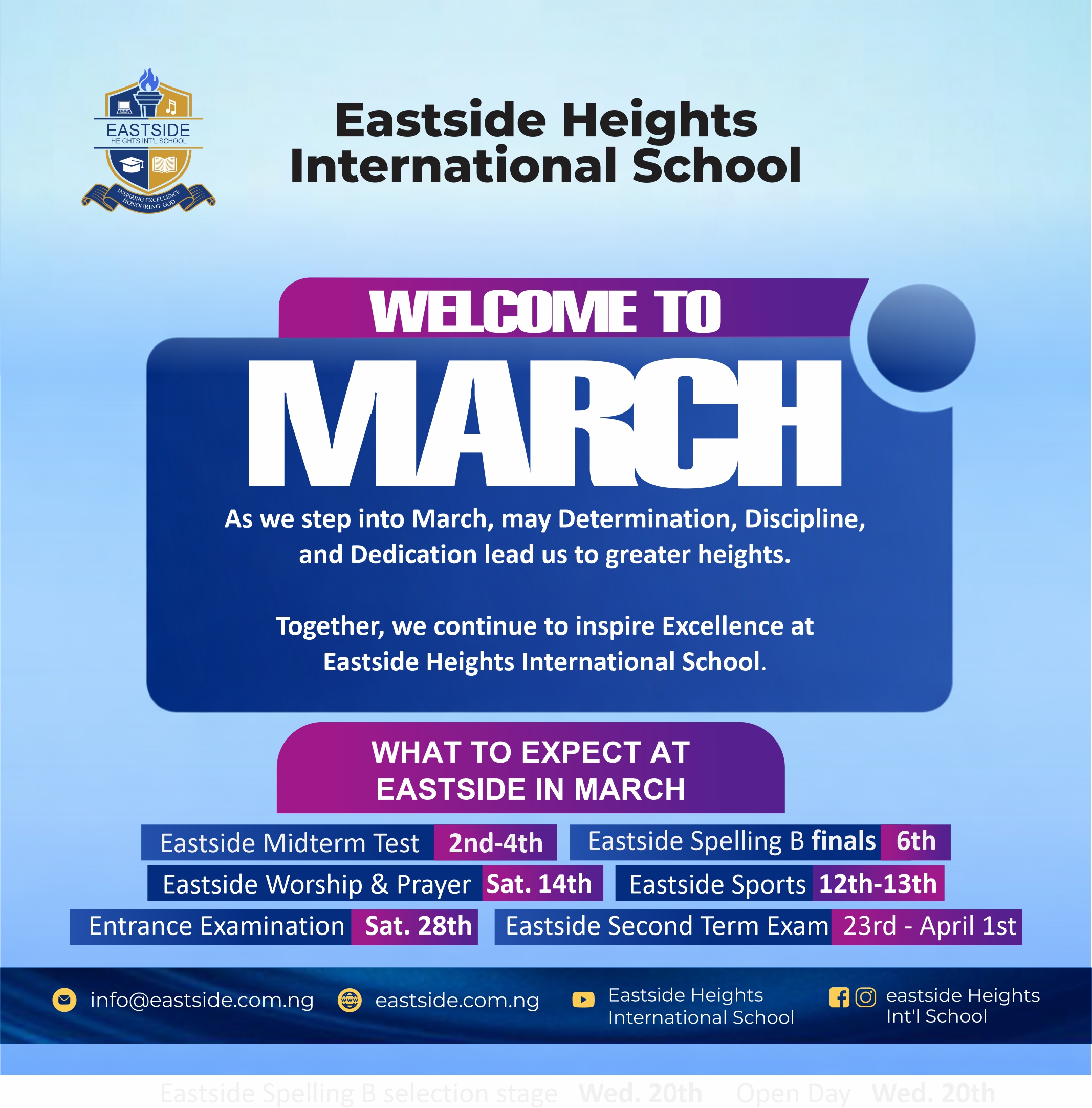 Welcome to March: A Month of Determination, Discipline, and Excellence