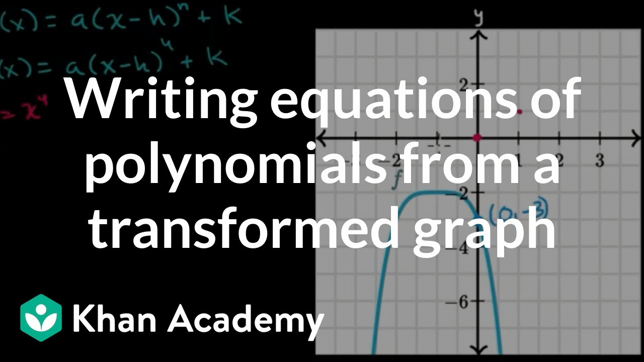Writing transformation form equations of polynomials from a graph | Precalculus | Khan Academy