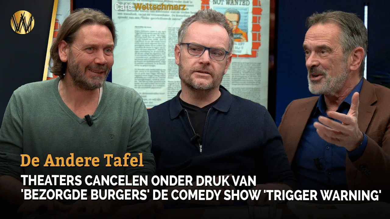 De Andere Tafel: Theaters cancelen onderdruk van 'bezorgde burgers' de comedy show 'Trigger Warning'