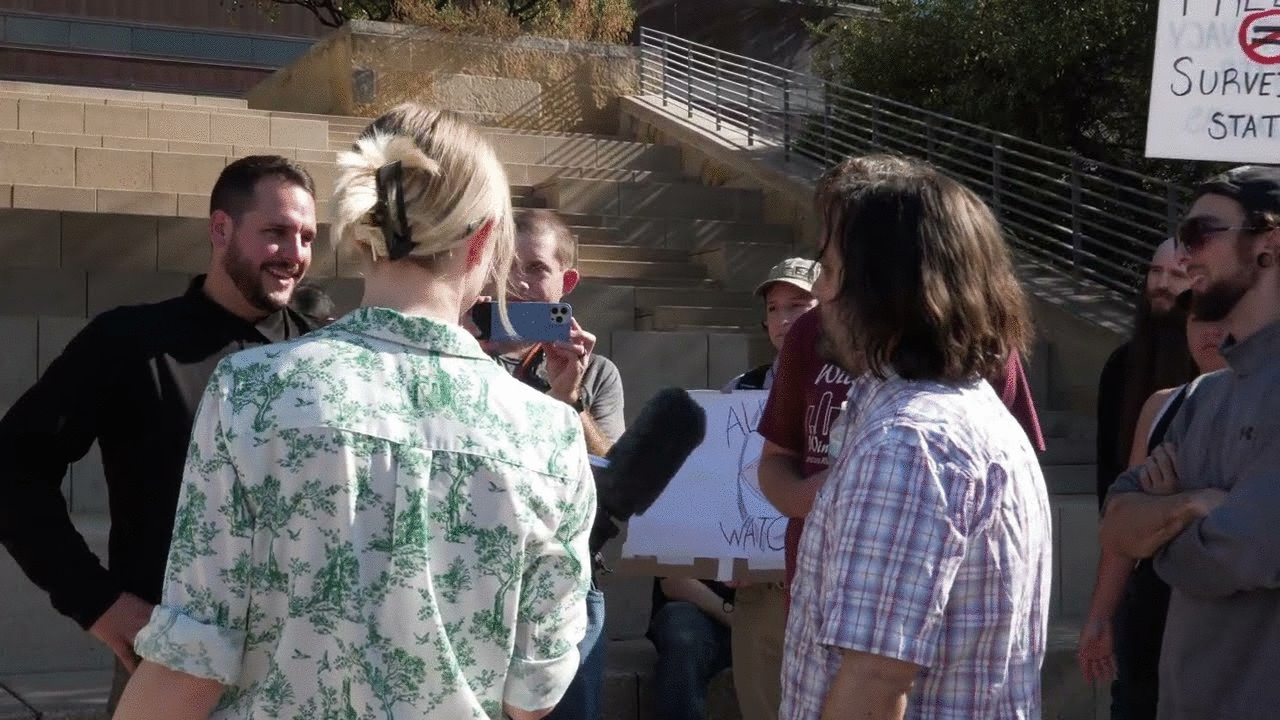 Meeting liveview sales team outside Austin city hall