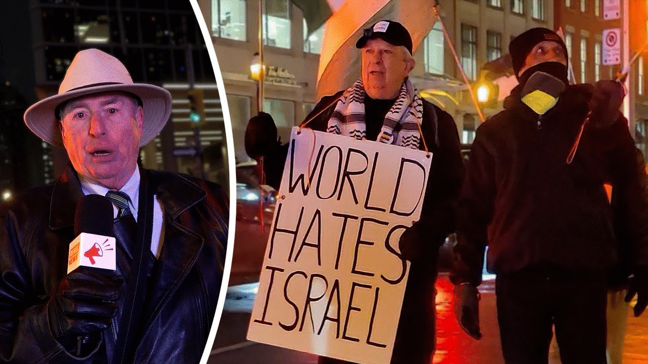 Anti-Israel protesters attempt to block street outside Toronto Munk debate