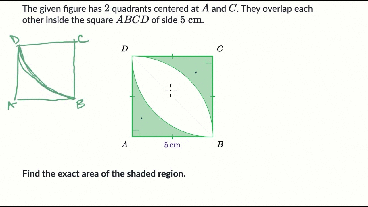 Composite area related to circles