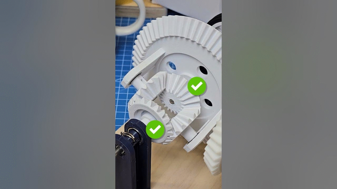 How to build gear set for rear differential 3D print