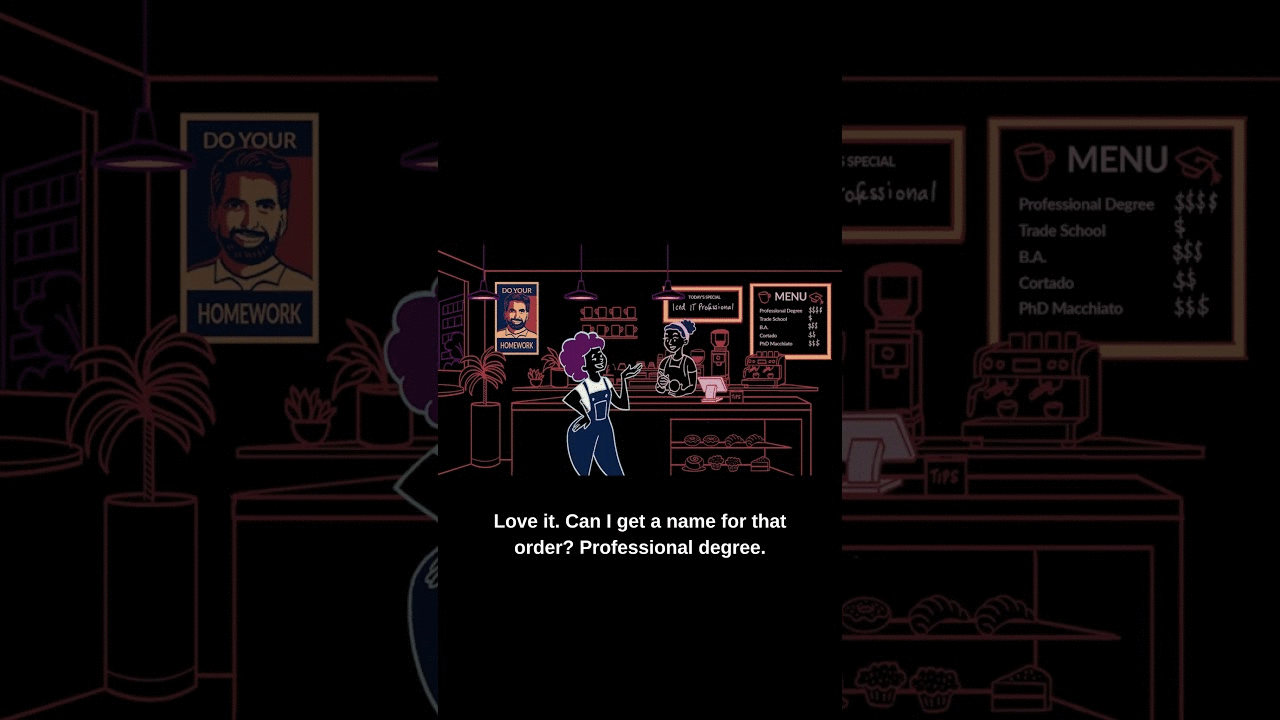 “You need to go to college to get a good job.” But is it the only way? Stay tuned for Part 2!