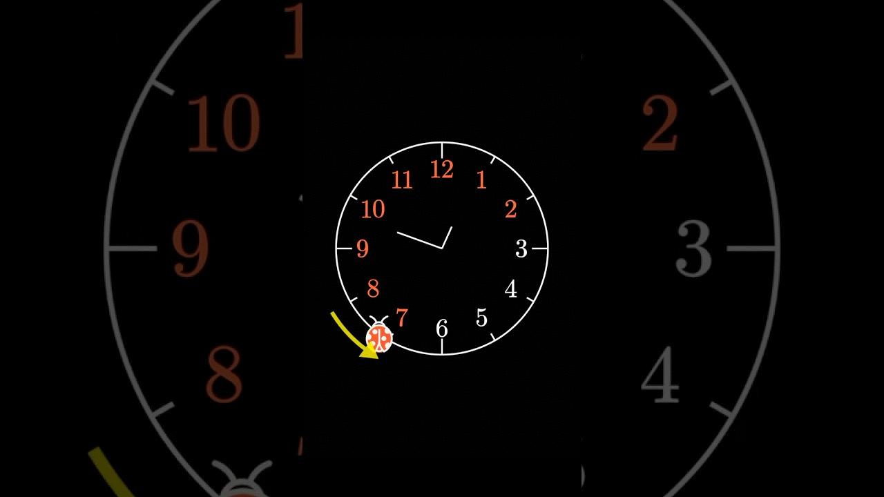 The ladybug clock puzzle