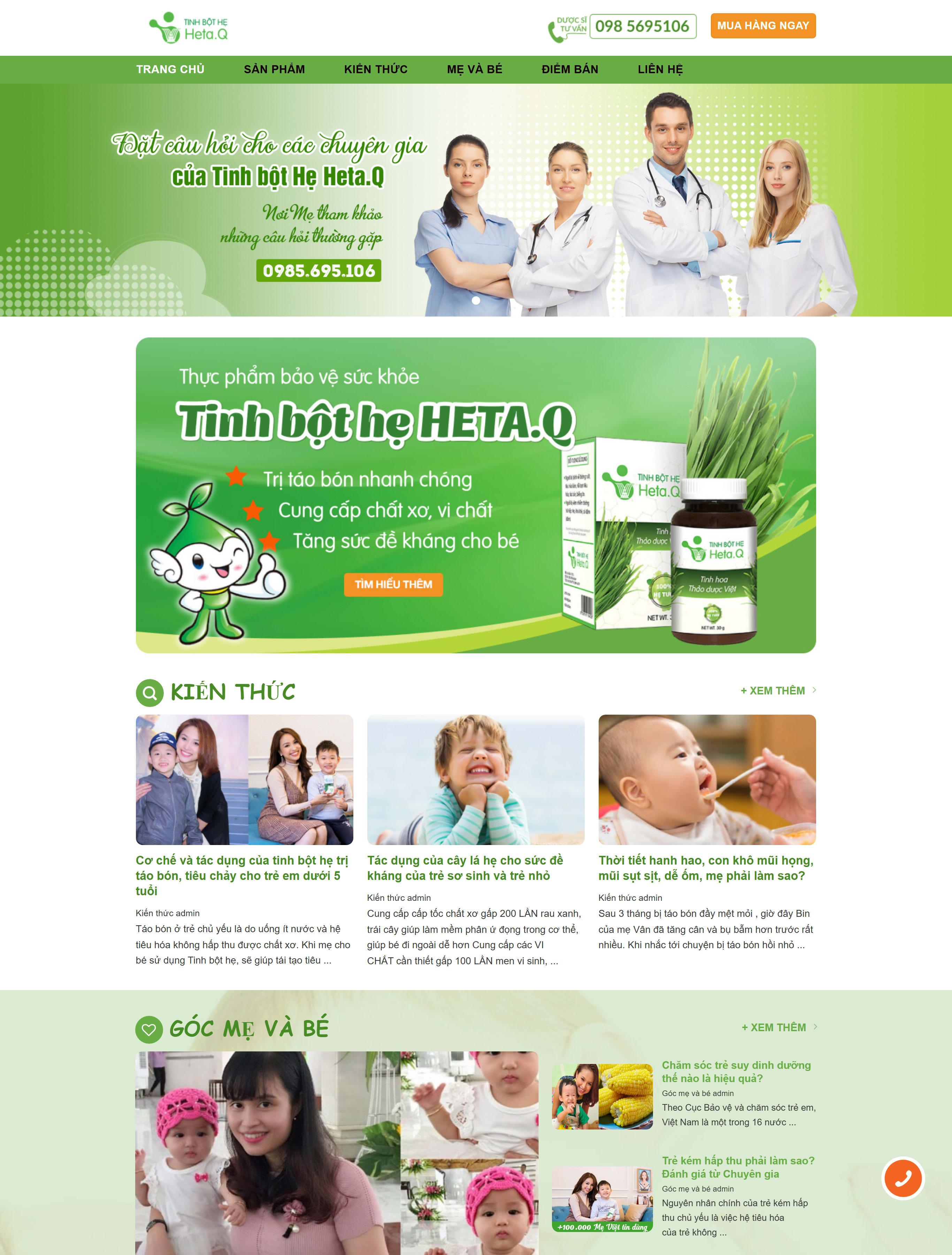 Website thực phẩm chức năng BH106