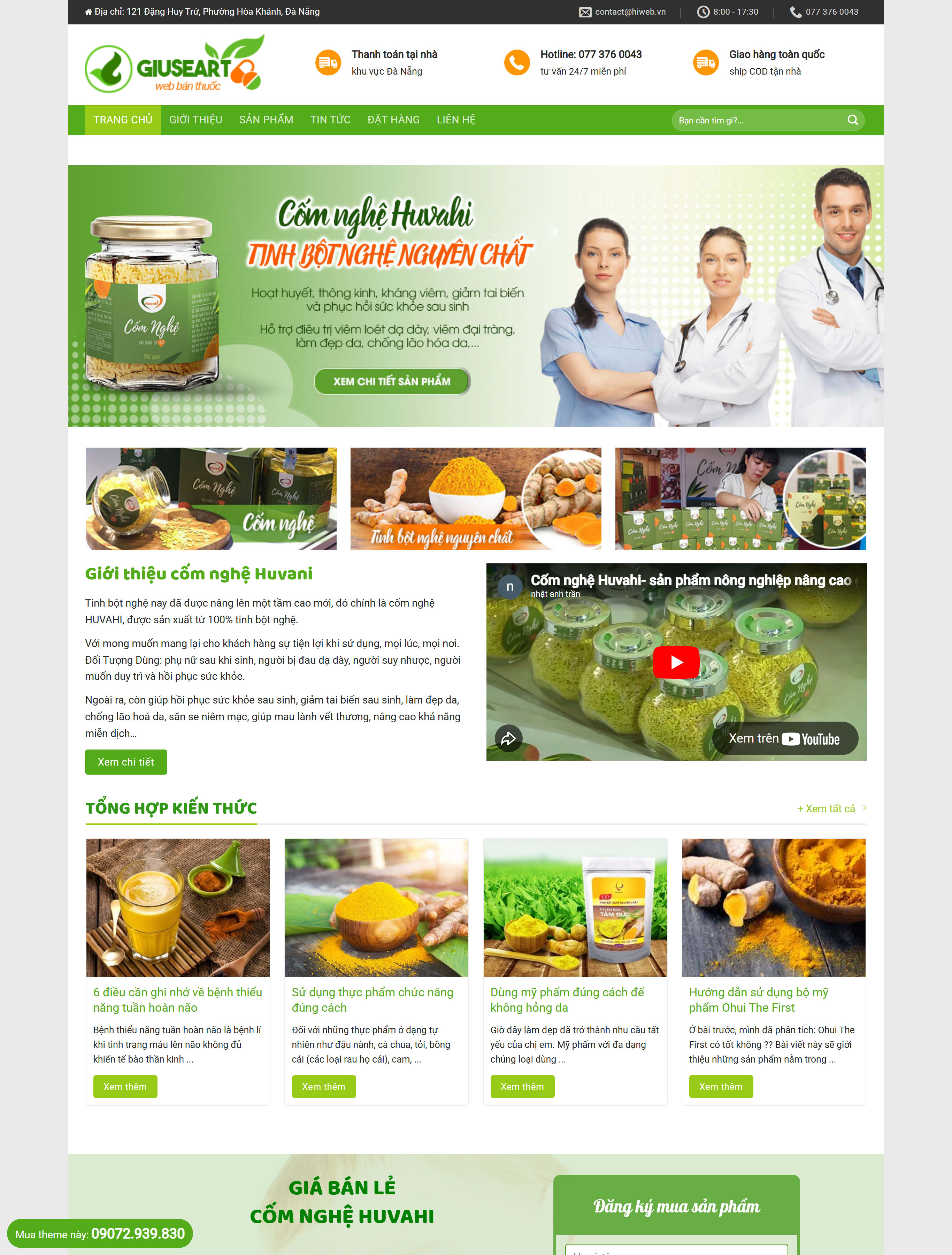 Website thực phẩm chức năng BH107