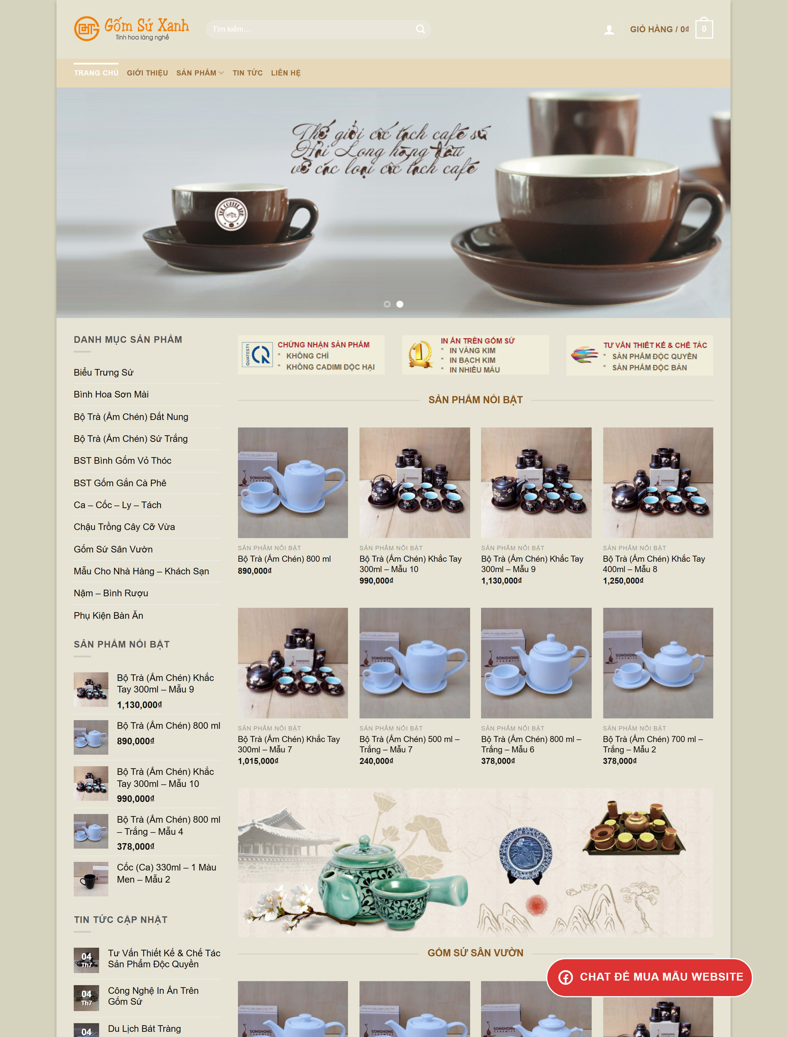 Website đồ gốm sứ Website đồ gốm sứ