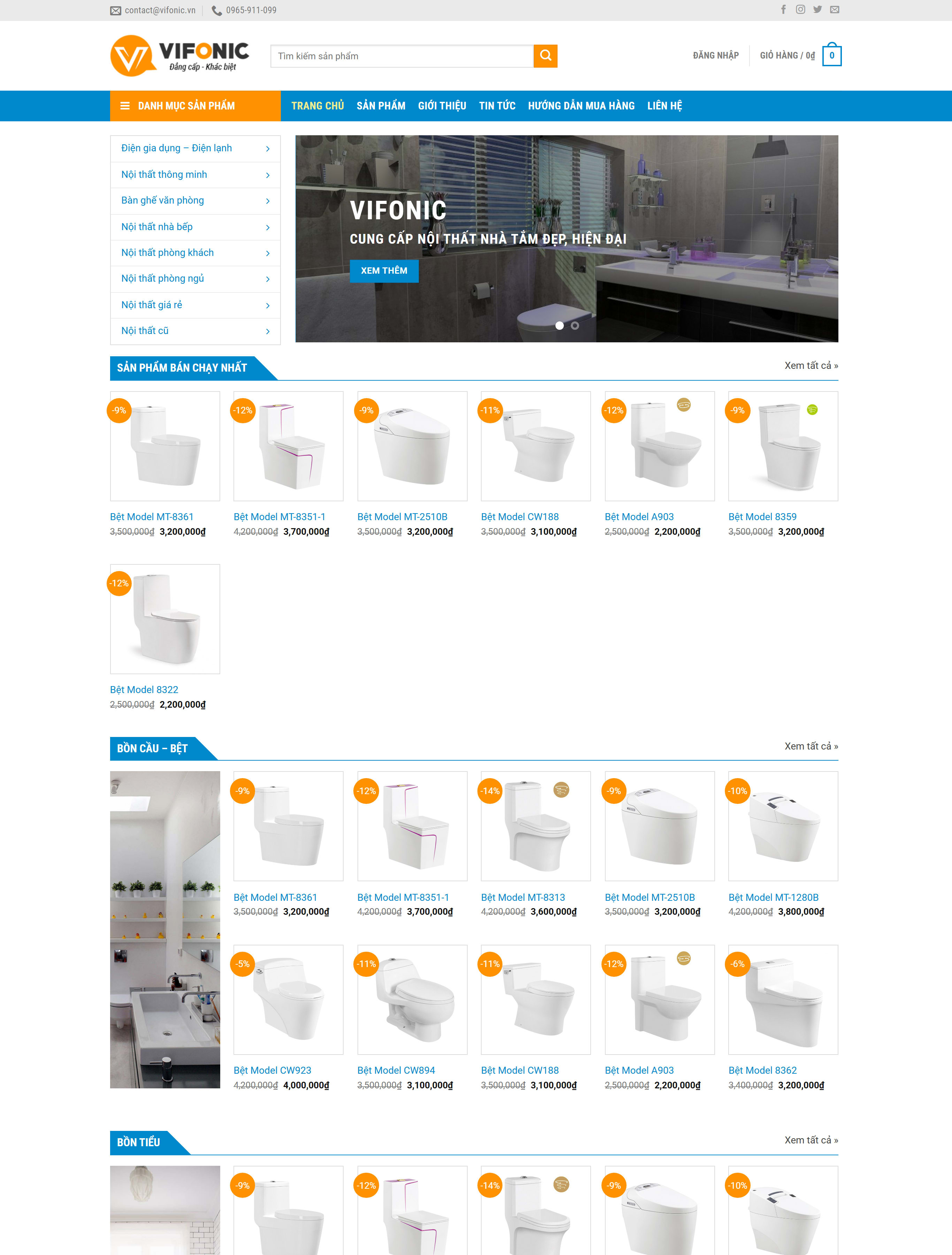 Website thiết bị dân dụng Website thiết bị dân dụng