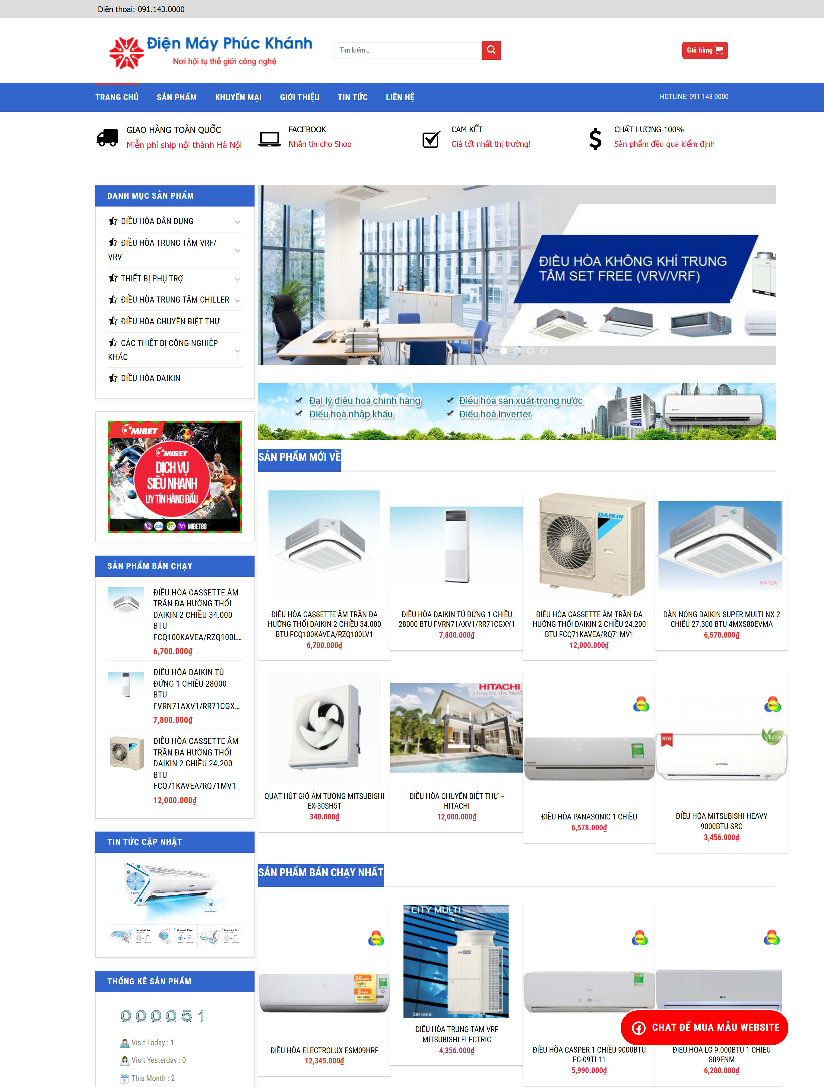 Website thiết bị dân dụng BH34 Website thiết bị dân dụng BH34