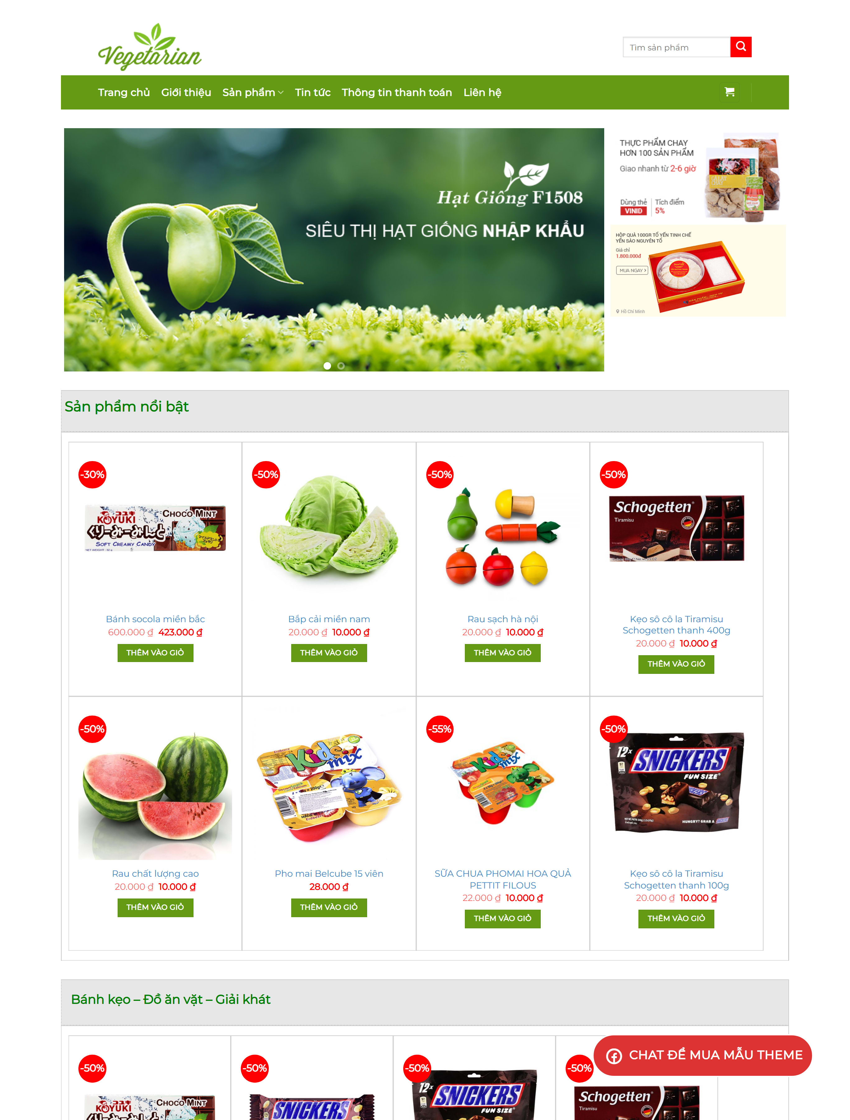 Website nông sản sạch BH46