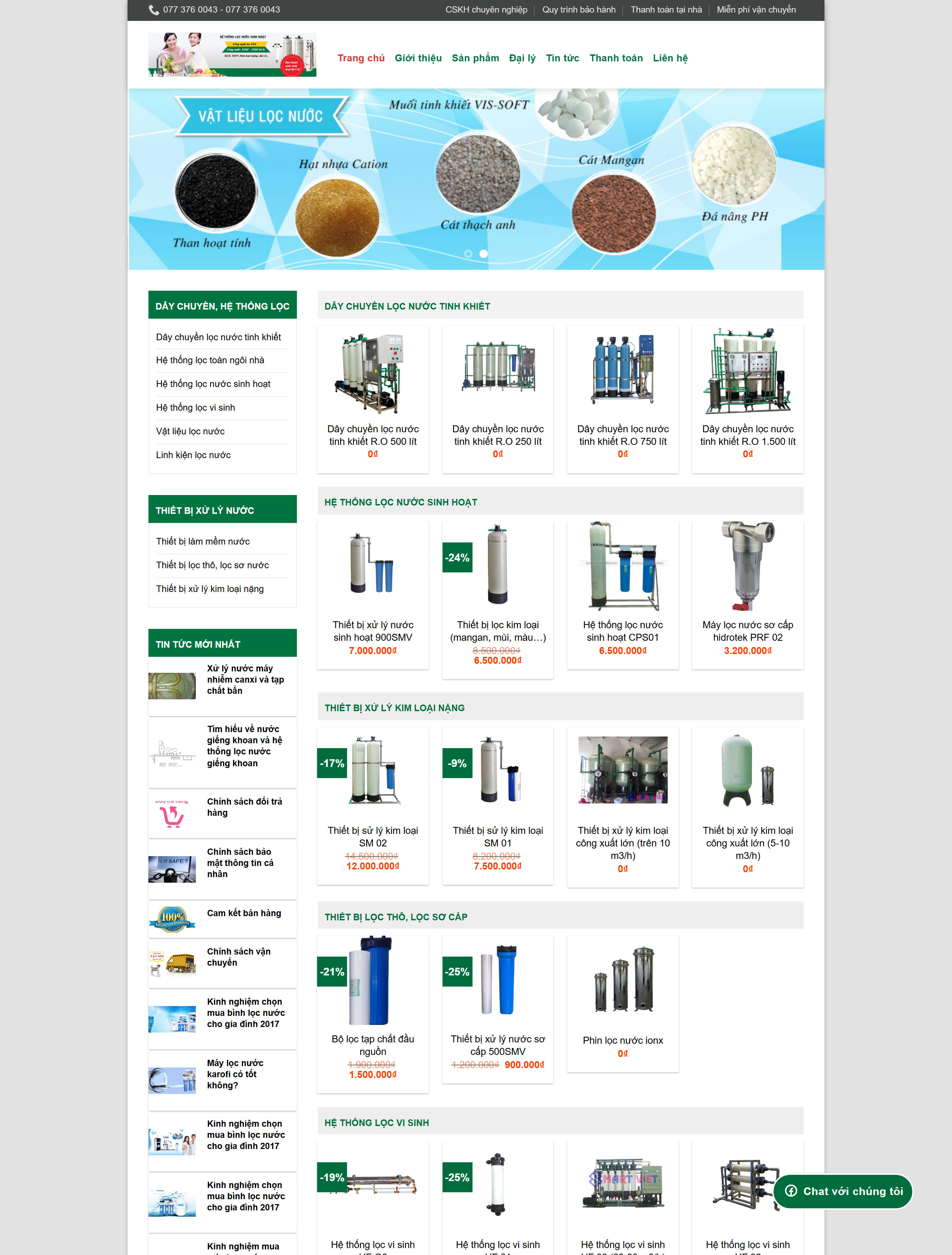 Website máy lọc nước BH48