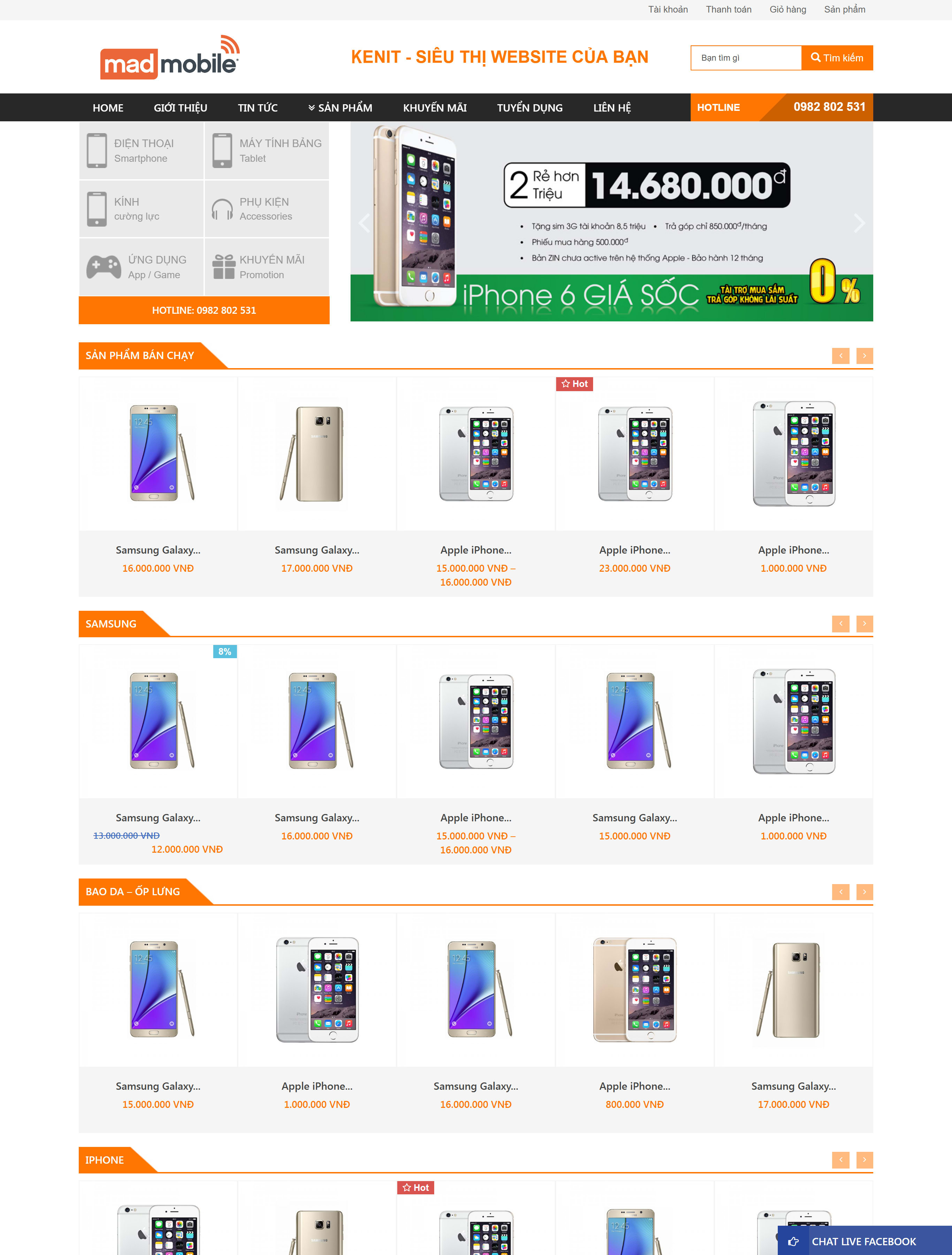 website bán điện thoại BH52 website bán điện thoại BH52