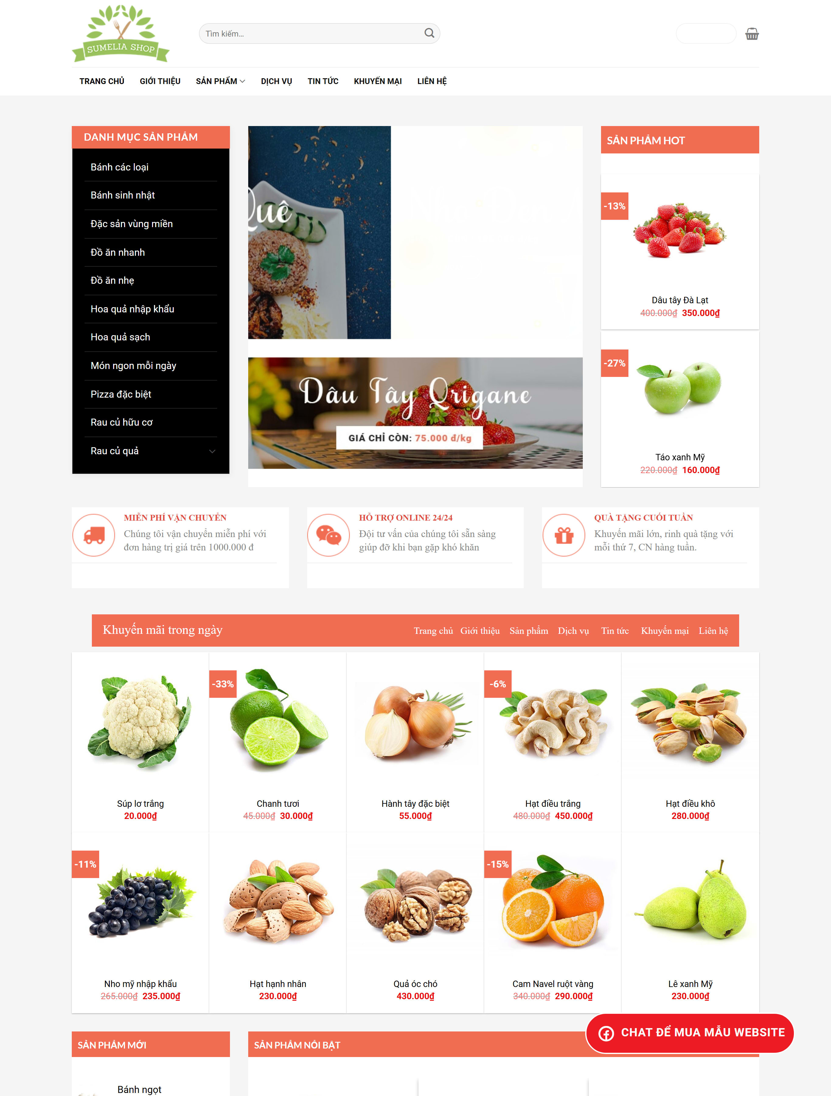 Website nông sản sạch BH56