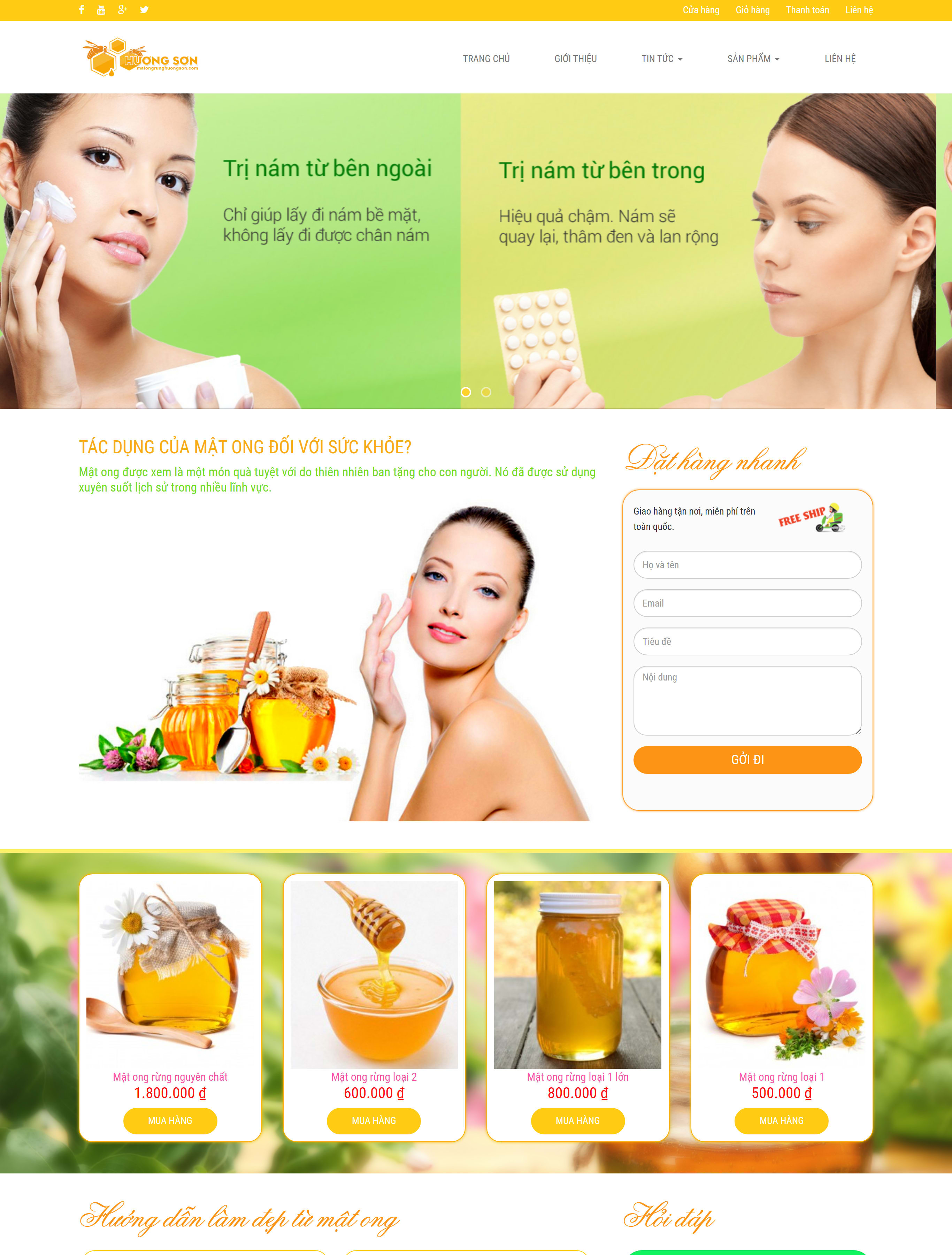 Website thực phẩm thiên nhiên BH61