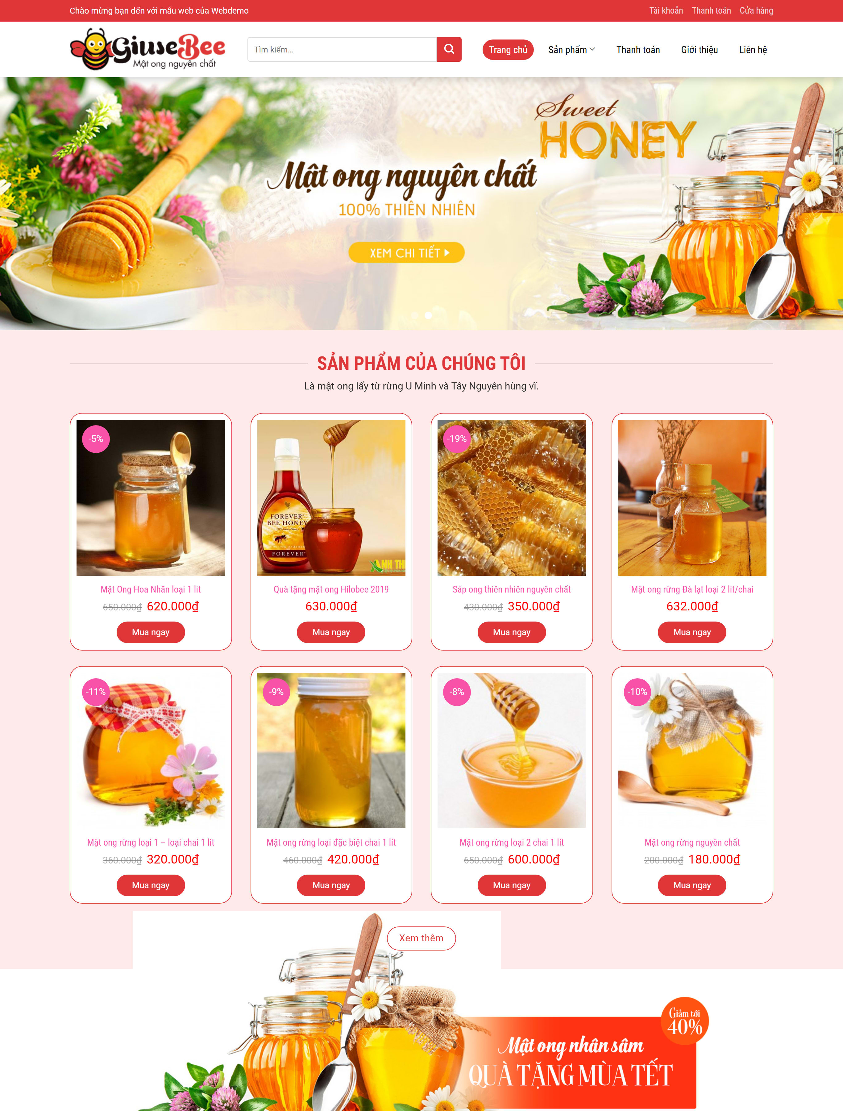 Website thực phẩm thiên nhiên BH74 Website thực phẩm thiên nhiên BH74
