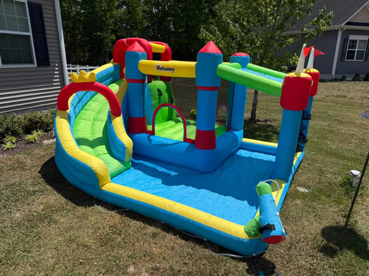 12x12 kids bouncy water slide